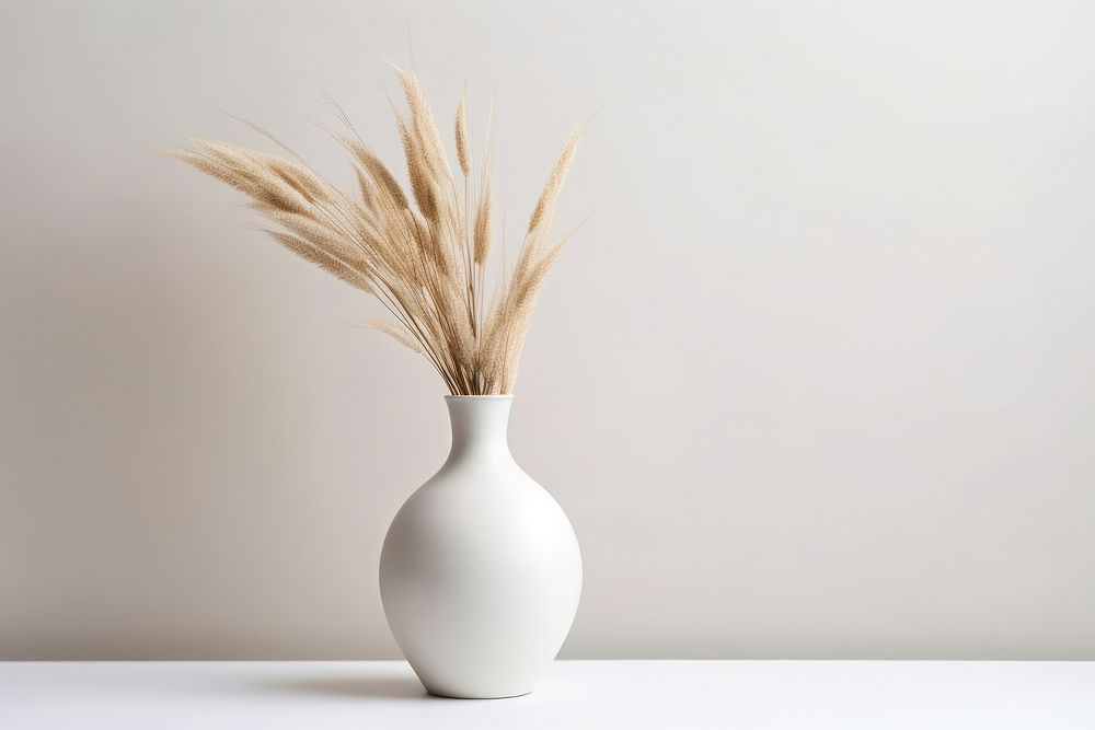 Vase ceramic plant white. 