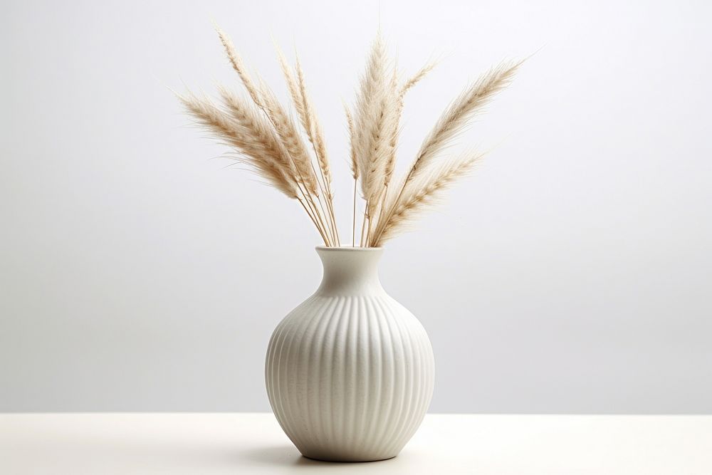 Vase flower wheat plant. AI generated Image by rawpixel.