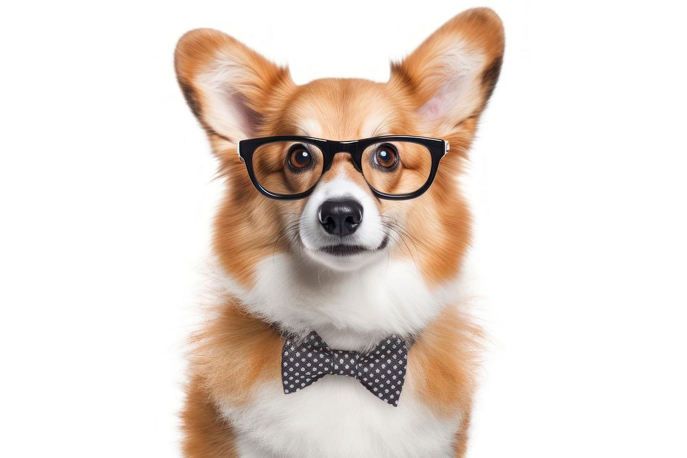 Glasses mammal animal dog. AI generated Image by rawpixel.