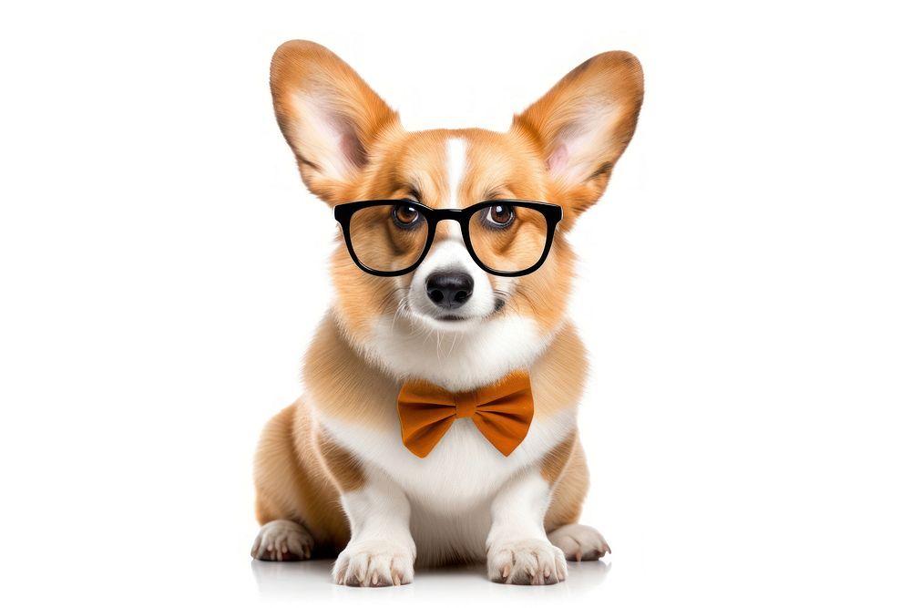 Glasses mammal animal puppy. AI generated Image by rawpixel.