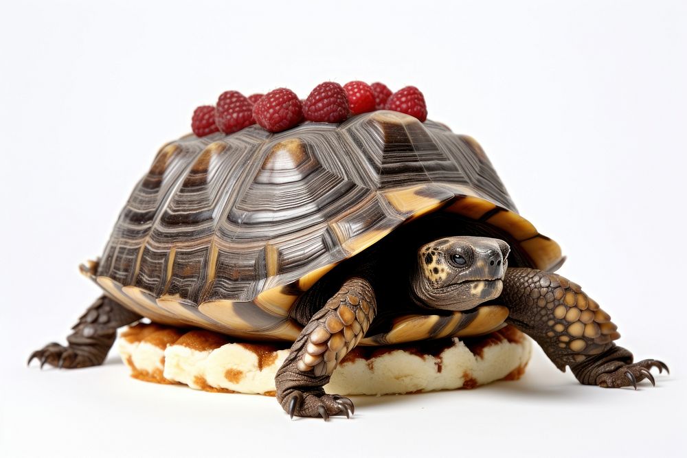 Tortoise reptile animal fruit. AI generated Image by rawpixel.