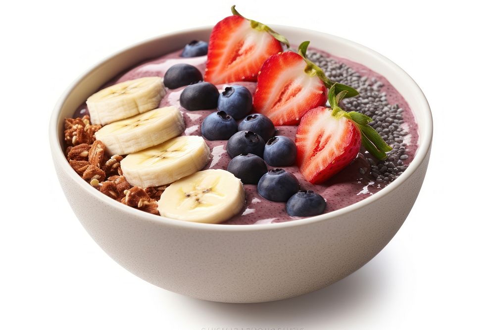 Bowl blueberry fruit food. AI generated Image by rawpixel.