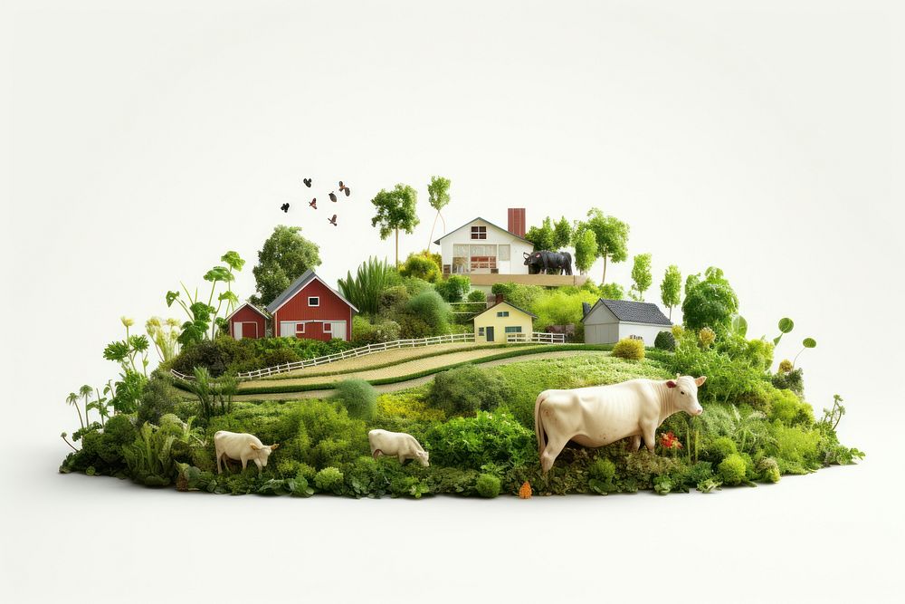 Farm agriculture livestock outdoors. AI generated Image by rawpixel.