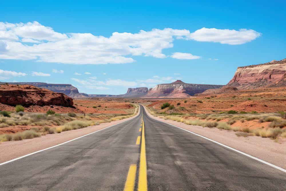 Road sky outdoors horizon. 