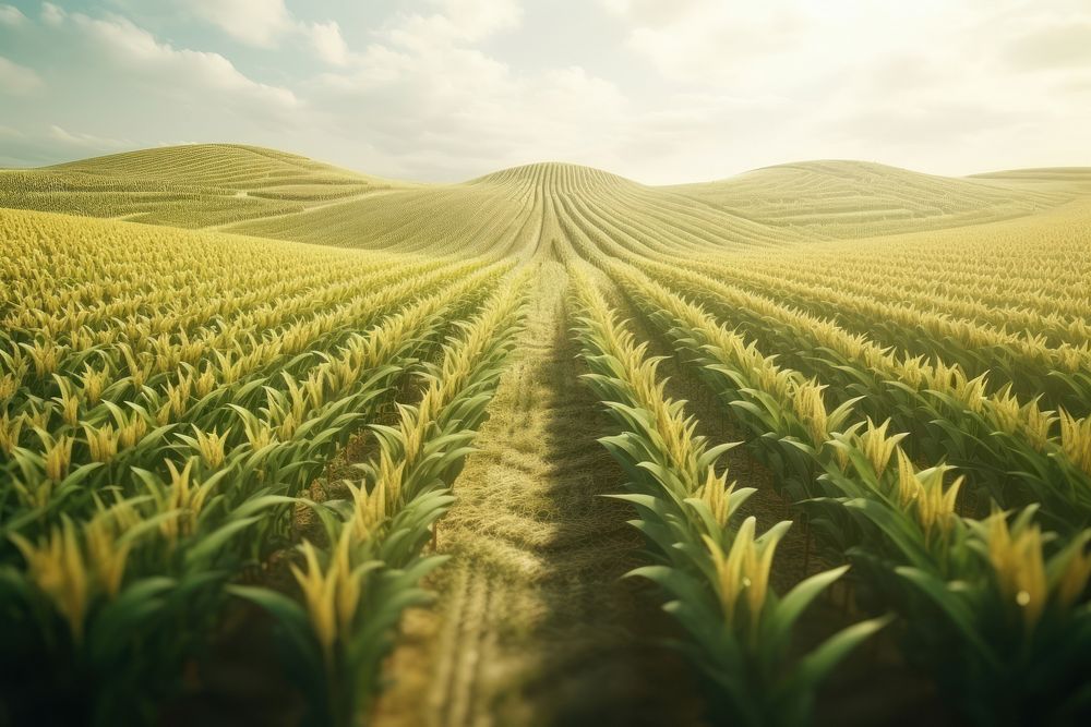 Field agriculture landscape outdoors. AI generated Image by rawpixel.