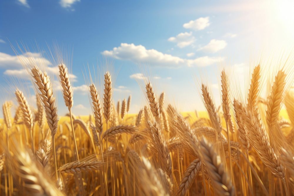 Field wheat agriculture landscape. AI generated Image by rawpixel.