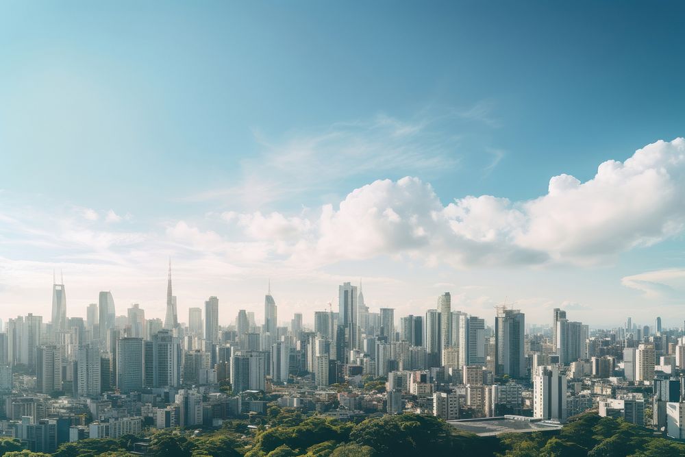 Sky architecture cityscape outdoors. AI generated Image by rawpixel.