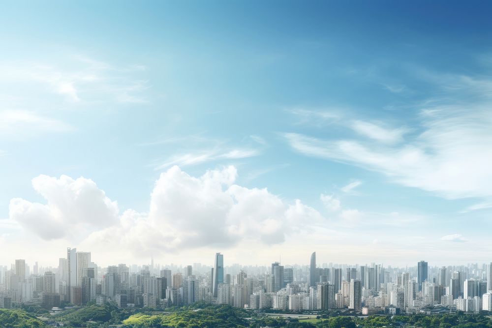 Sky architecture landscape cityscape. AI generated Image by rawpixel.