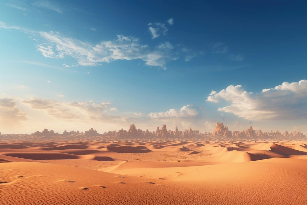 Desert sky landscape outdoors. 