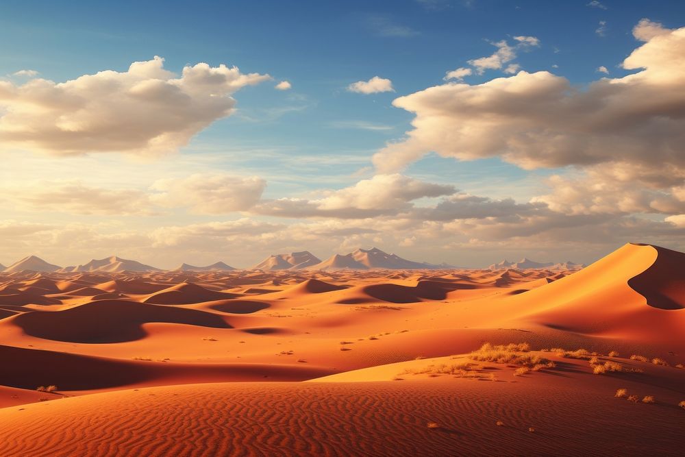 Desert sky landscape panoramic. AI generated Image by rawpixel.