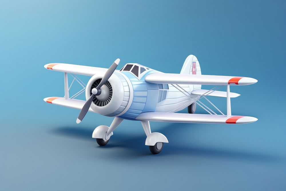 White airplane aircraft vehicle biplane. AI generated Image by rawpixel.