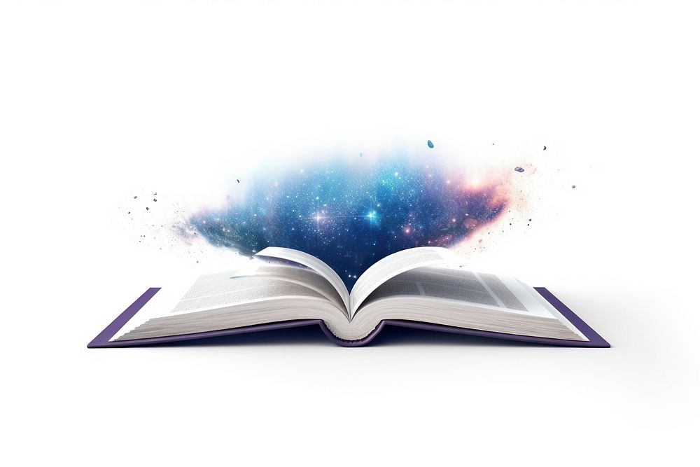 Open book publication reading galaxy. AI generated Image by rawpixel.