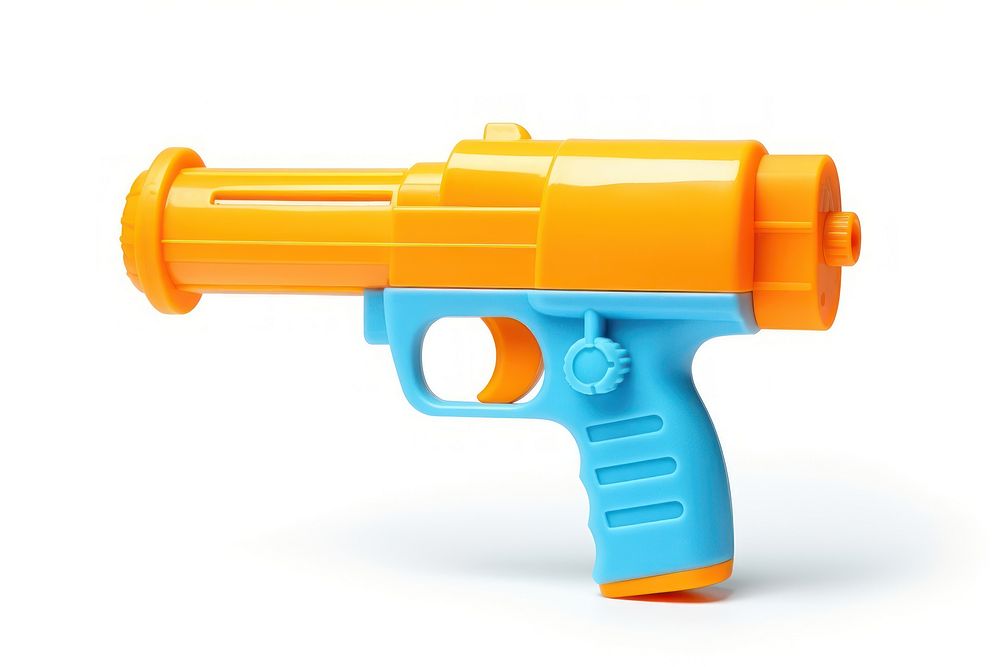 Gun toy white background aggression. AI generated Image by rawpixel.
