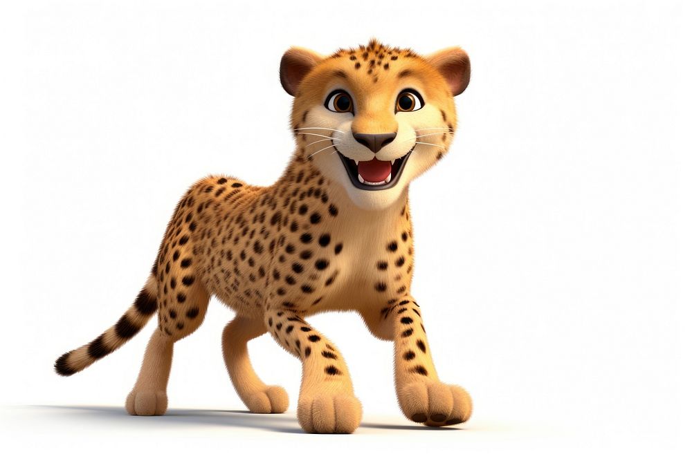 Cheetah wildlife leopard cartoon. AI generated Image by rawpixel.