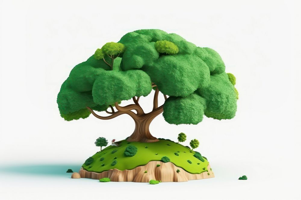 Tree cartoon bonsai plant. AI generated Image by rawpixel.