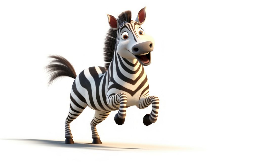 Plains zebra cartoon mammal animal. AI generated Image by rawpixel.