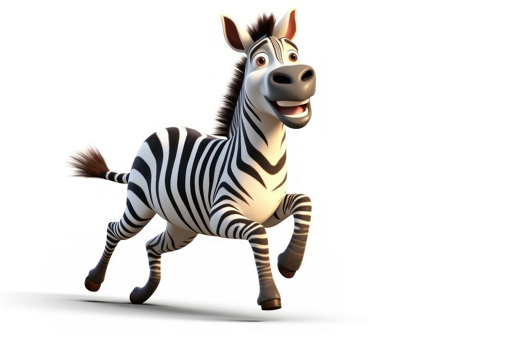 Plains zebra wildlife cartoon animal. AI generated Image by rawpixel.