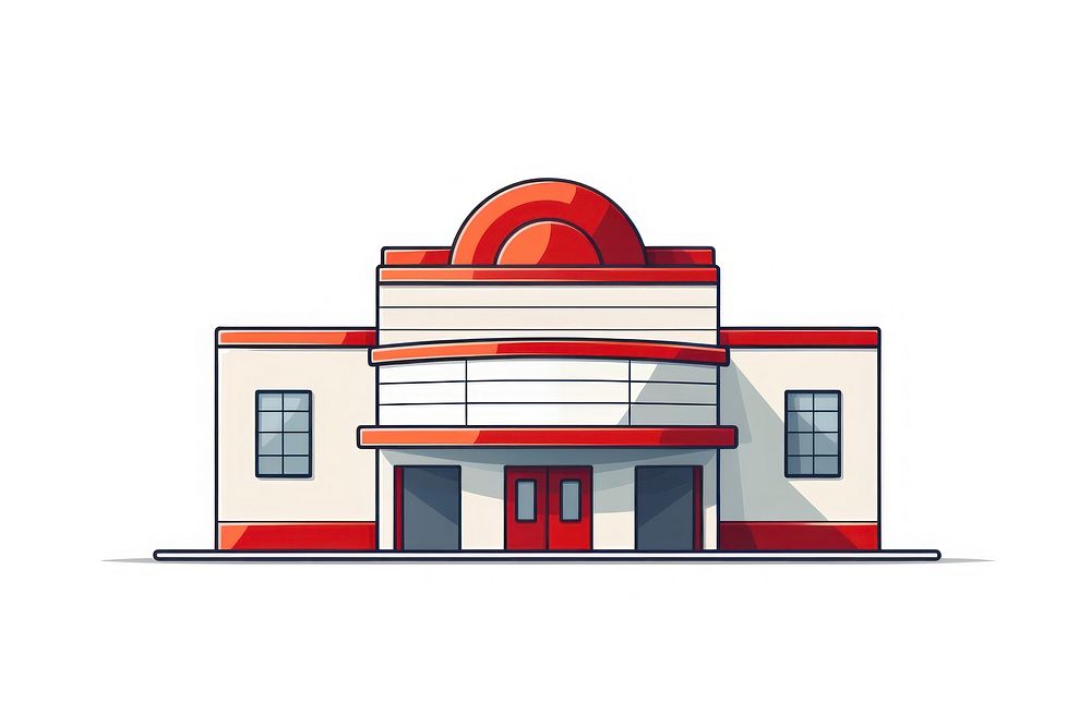 Cinema architecture building dynamite. AI generated Image by rawpixel.