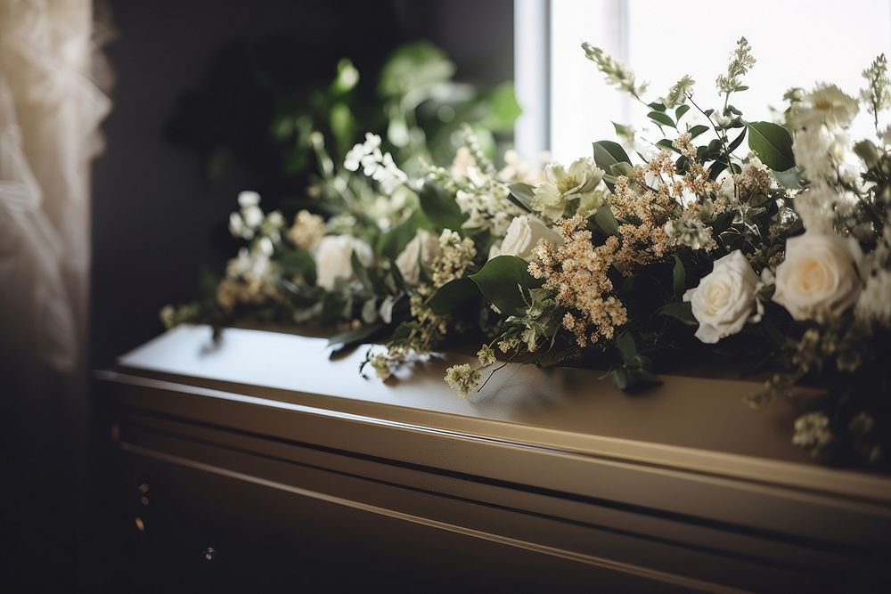 Flower funeral window plant. AI generated Image by rawpixel.