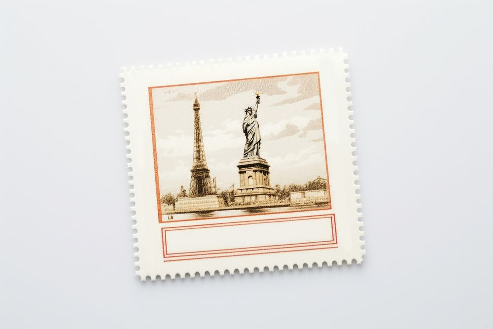 Text postage stamp architecture cross-stitch. AI generated Image by rawpixel.