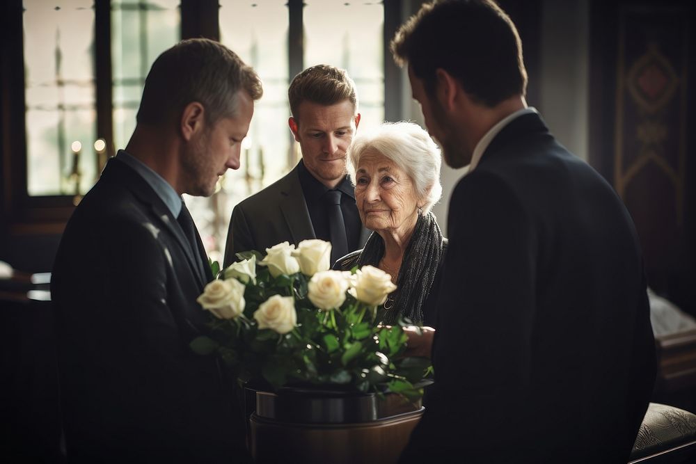 Flower wedding funeral adult. AI generated Image by rawpixel.