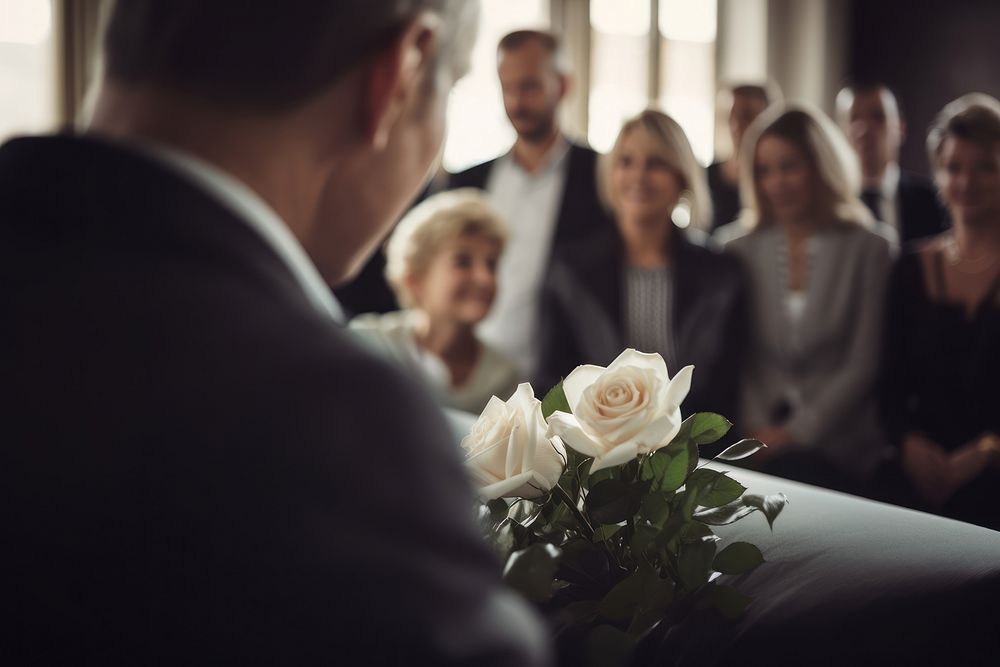 Flower rose wedding funeral. AI generated Image by rawpixel.