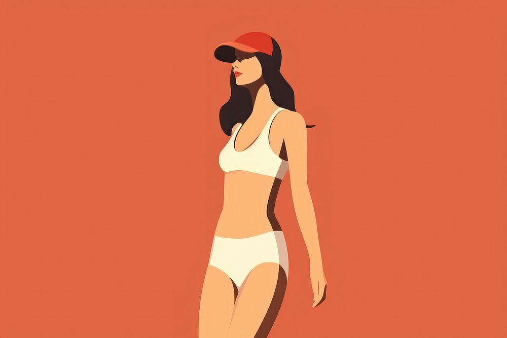 Swimwear cartoon adult undergarment. 