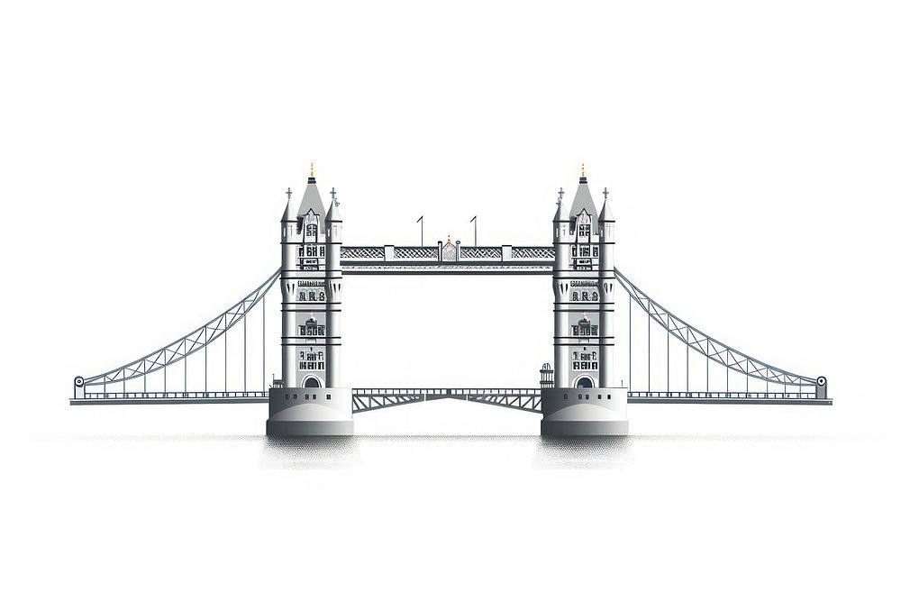 Bridge architecture landmark tower. AI generated Image by rawpixel.