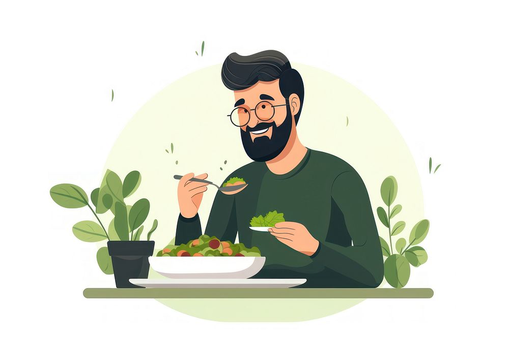 Eating adult plant food. AI generated Image by rawpixel.
