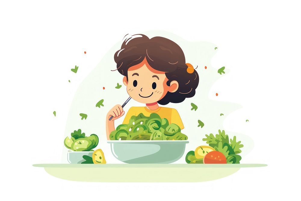 Eating food vegetable freshness. 