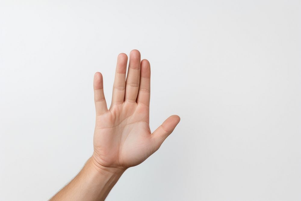 Touching finger hand white background gesturing showing. AI generated Image by rawpixel.