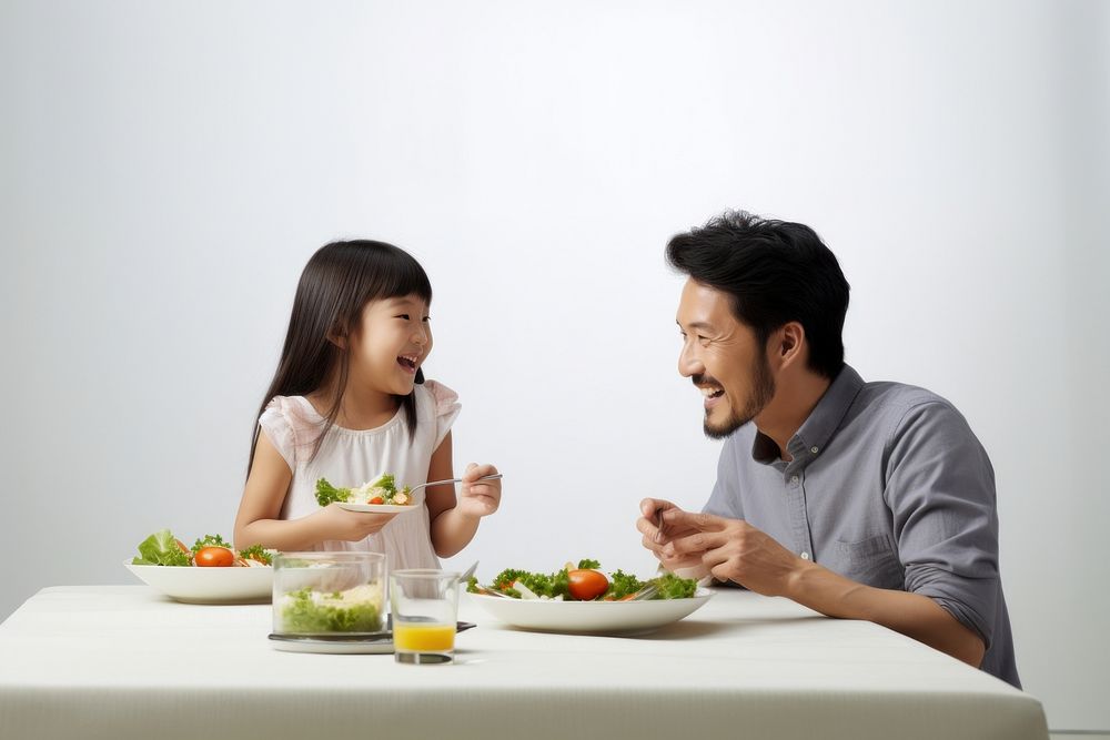 Eating father adult child. AI generated Image by rawpixel.