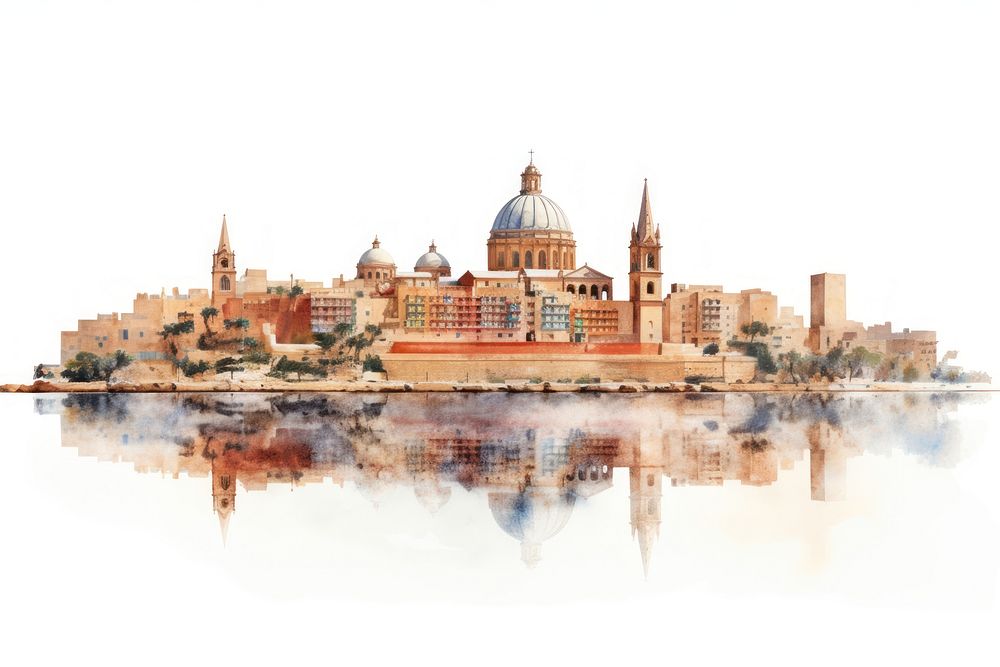 Malta architecture cityscape building. AI generated Image by rawpixel.
