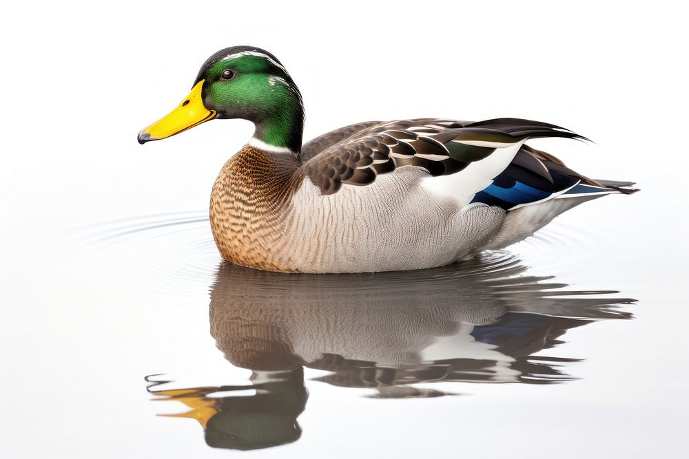 Duck swimming mallard animal. 