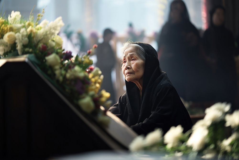 Funeral adult woman spirituality. 