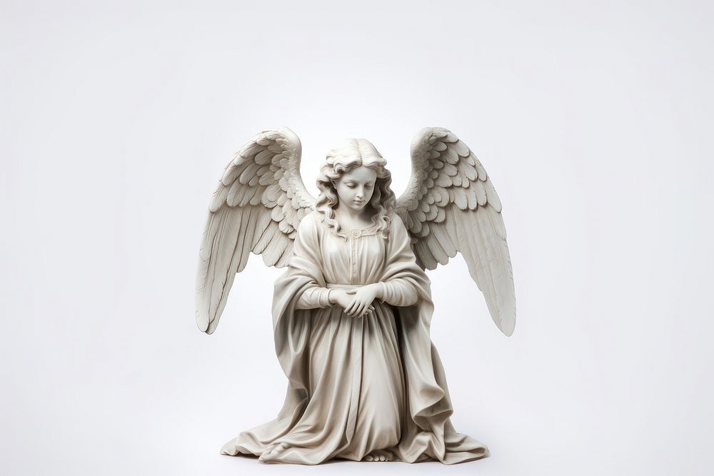 Angel statue white representation. AI | Free Photo - rawpixel