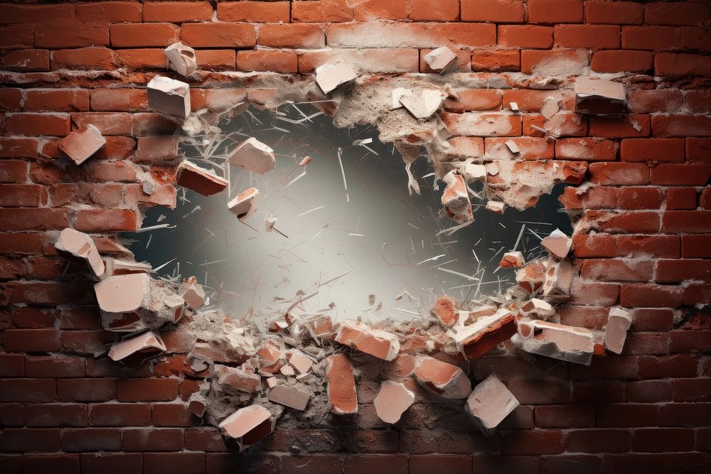 Brick Breaking Wall Premium Photo Rawpixel