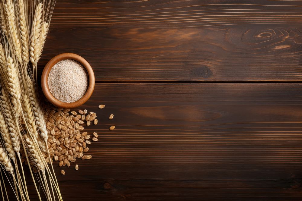 Food table grain wood. 