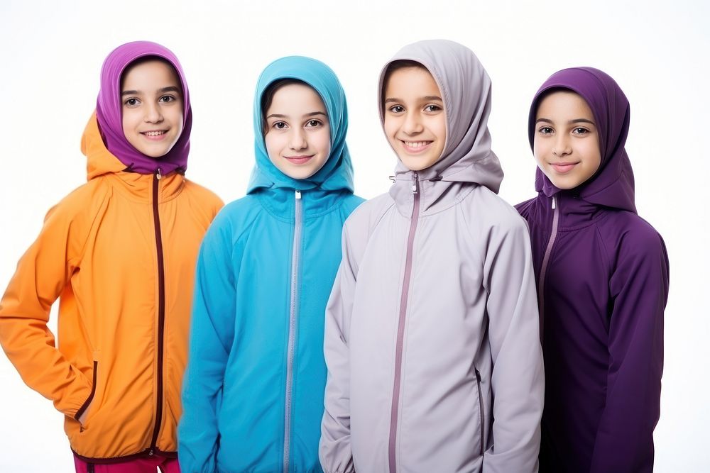 Kids sport team sweatshirt sports hijab. AI generated Image by rawpixel.