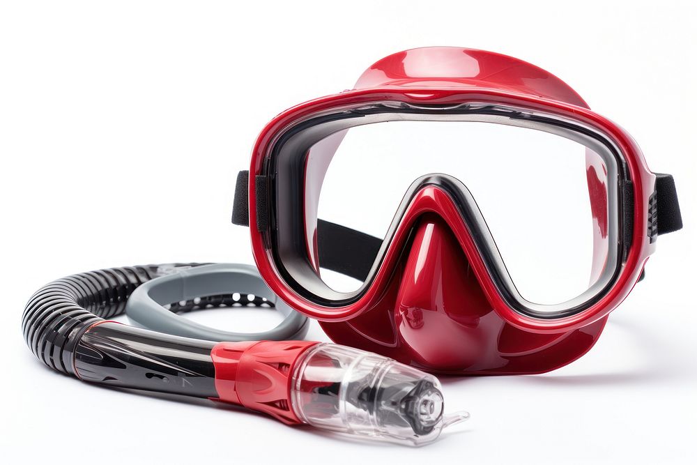 Snorkel gear white background accessories underwater. AI generated Image by rawpixel.