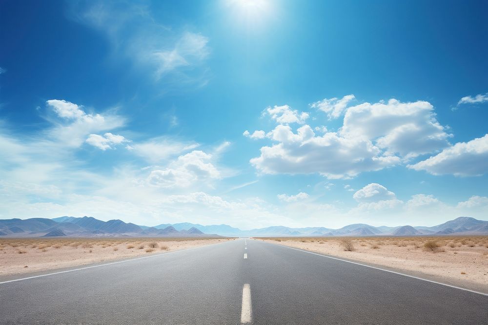Road sky outdoors horizon. AI generated Image by rawpixel.