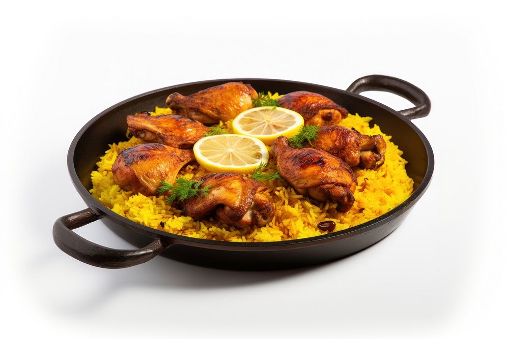 Yellow food rice pan. AI generated Image by rawpixel.