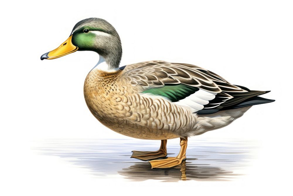 Duck mallard animal bird. 