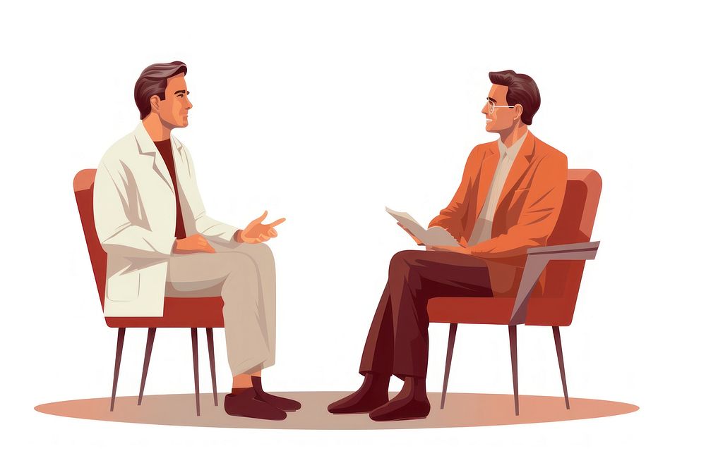 Sitting conversation interview patient. AI generated Image by rawpixel.