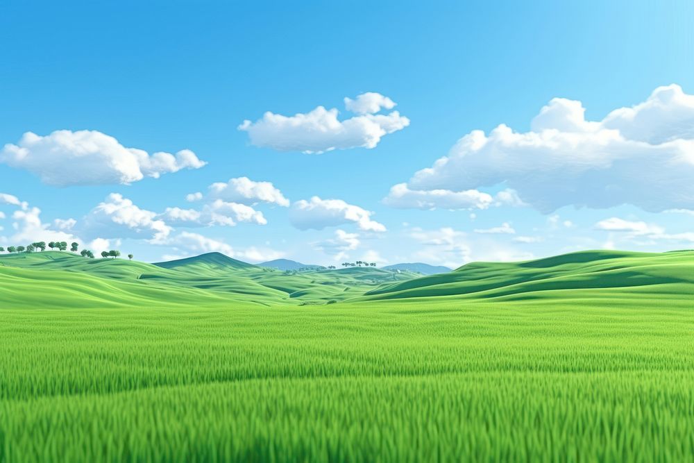 Green landscape panoramic outdoors. 