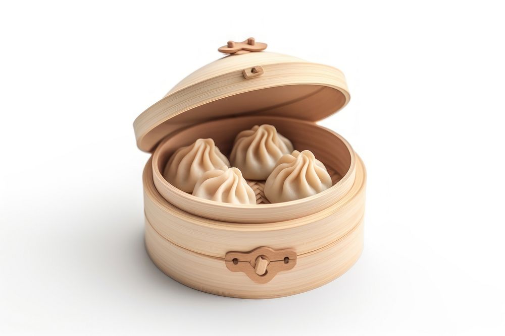 Dumpling food chinese dumpling white background. AI generated Image by rawpixel.