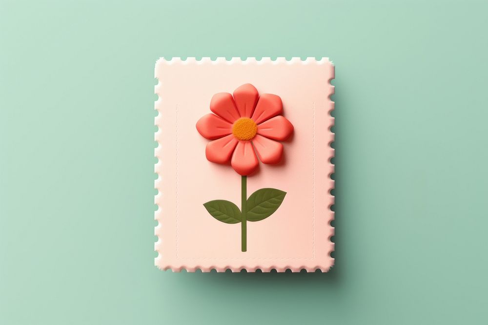 Postage stamp icon flower dessert petal. AI generated Image by rawpixel.