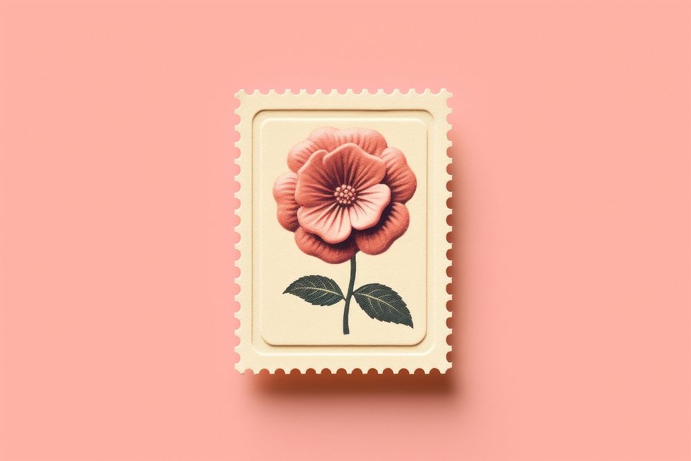 Postage stamp icon flower petal plant. 