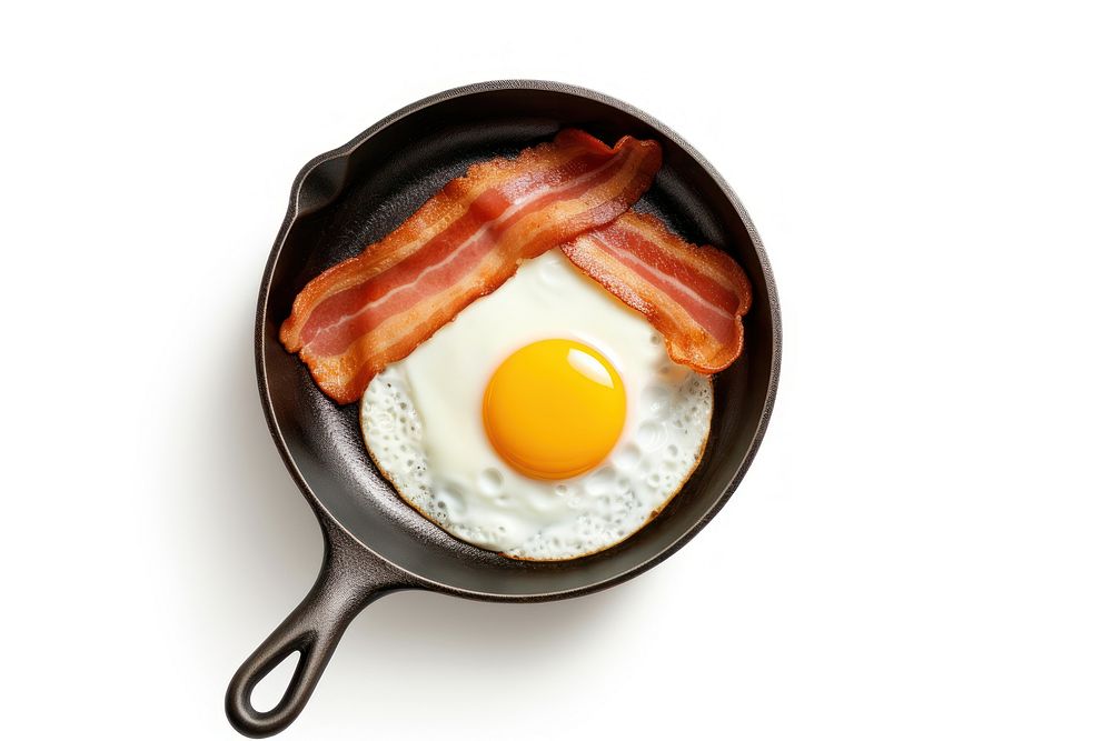 Bacon fried meat food. AI generated Image by rawpixel.