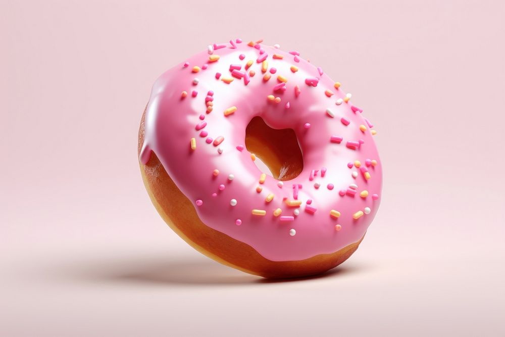 Donut doughnut dessert glaze. AI generated Image by rawpixel.